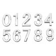 Silver Plastic Self-Adhesive House Hotel Door Number  Sticky Numeric Digit 3 on Sale