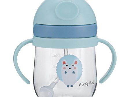 Silicone Training Cup 8.5oz Portable Baby Sippy Cup for Baby Boys Girls Kids Blue For Cheap