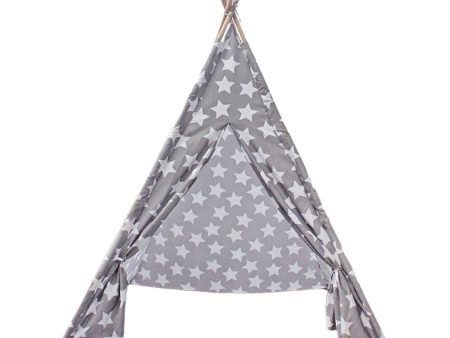 Kids Teepee for Indoor Outdoor Hut Playhouse for Parties Backyard Parks Gray Sale