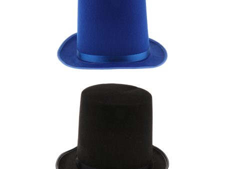 Men Women Top Hat Fancy Dress Felt Fancy Dress Performing Magician Hat Black Sale