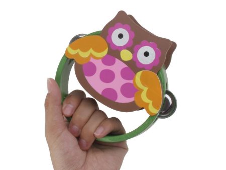 Kids Wooden Tambourine - Owl Online