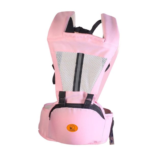 Baby Body Holder with Back Support Breathable for Mom Dad Travelling Newborn Pink Fashion