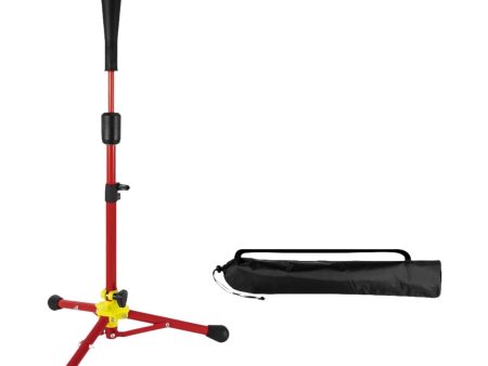 Baseball Batting Tee Adjustable Height with Bag Training Equipment Tee Stand Red For Cheap