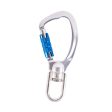 Carabiner Clip Snap Hook with Swivel Ring for Traveling Sturdy Quick Release Silvery Blue Online Sale