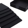 Square Drinks Coaster Silicone Cup Tea Mat Holder Mug Glasses Set Black Sale