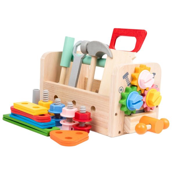 Wooden Tool Set Role Play Tool Box Toys for Children Toddlers Birthday Gifts Sale