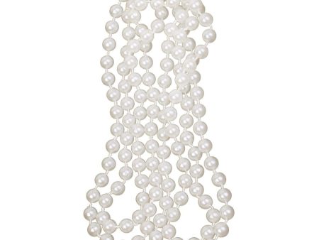 Retro Long White Pearls Necklace Flapper Charleston Party Fancy Dress Costume Fashion