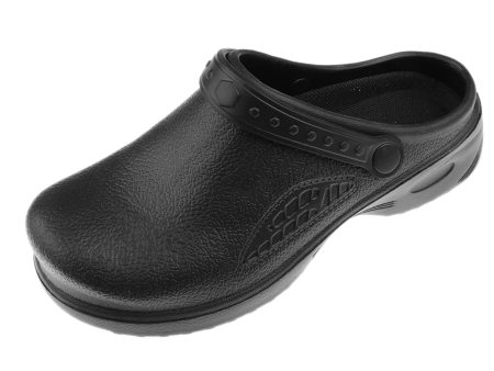 Men Women Cook Medical Nursing Shoes Ultralite Clogs with Strap 40 Black For Cheap