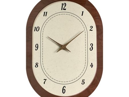 Elegant Wall Clock Creative Design Non Ticking for Bedroom Dining Room Hotel Oval Supply