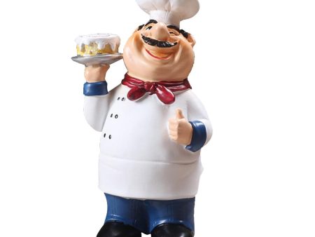 Resin Chef Kitchen Decor Table Centerpiece Figurine Home Collectible Cake Supply