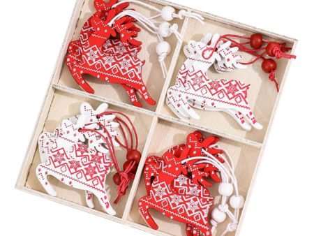 Christmas Hanging Decorations Wood Ornament for Housewarming Cabinet Bedroom Deer Hot on Sale