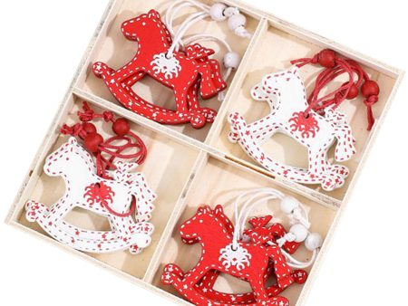 Christmas Hanging Decorations Wood Ornament for Housewarming Cabinet Bedroom Horse Supply