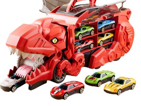 Dinosaur Transporter Truck Dinosaur Swallowing Truck for Kids Party Supplies red For Sale