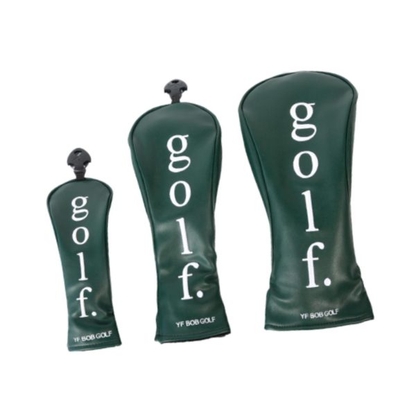 3Pcs Golf Head Cover PU Leather Golf Wood Headcover for Outdoor Adults Gifts Green Online Hot Sale