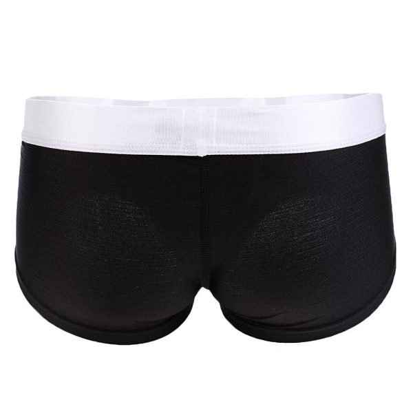 Man s Silky soft Solid Boxer Brief Men s Underwear L Black Online now