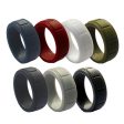 7 Piece 8mm Wide Flexible Rubber Silicone Wedding Finger Ring Band US Size10 Online