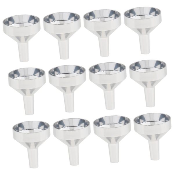 12pcs Small Aluminum Mini Funnels for Bottle Filling, Perfumes, Essential Oils, Science Laboratory Chemicals, Arts Crafts Supplies Online Hot Sale