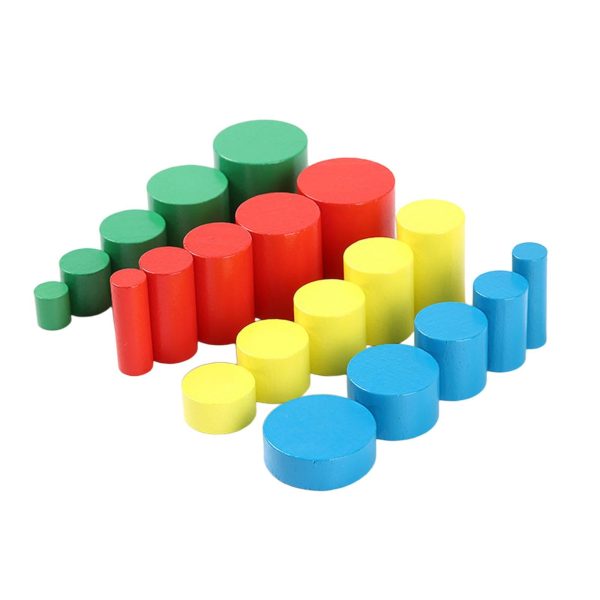 20x Wooden Cylinders Blocks Education Toy for Toddlers 2 3 Year Old Children Sale