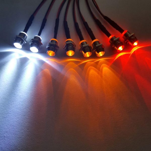 8 Pieces RC Car Accs LED Light Kit LED Lamp Headligth Headlamp for RC Traxxas HSP Redcat RC4wd Axial SCX10 D90 HPI Car Model Cheap