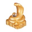 Chinese New Year Snake Statue Fengshui Figurine for Countertop Desktop Shelf 5.5cmx4cmx7cm Gold Sale