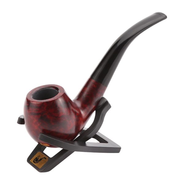 Foldable Black Plastic Smoking Pipe Stand Rack Holder for 1 Tobacco Pipe Sale