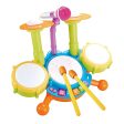 Kids Drum Set Developmental Musical Baby Toy for Children 6 12 18 Month Kids blue Fashion