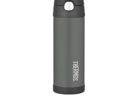 Thermos FUNtainer Insulated Drink Bottle 470ml Charcoal For Sale