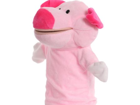 Animal Hand Puppet Sensory Toy Funny Practicing Education Toy Game Plush Toy Pink Hot on Sale