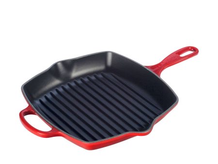 Le Creuset Signature Cast Iron Square Grillit 26cm Cerise Sale