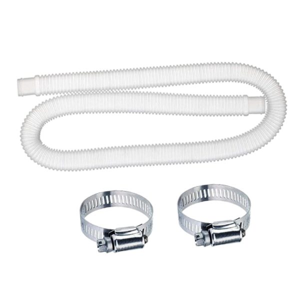 Replacement Hose 32mm Swimming Pool Pump Filter 1.5m Long+2pcs Clamps For Discount