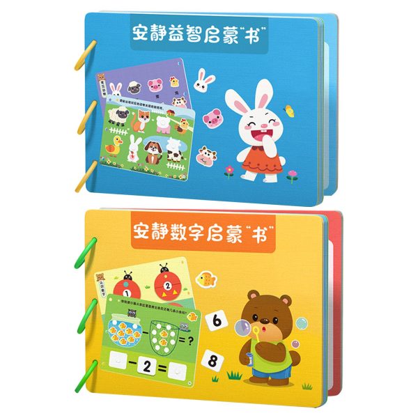 Montessori Toy Easy Use Durable Early Learning Interaction Game Sticker Book Style C Hot on Sale