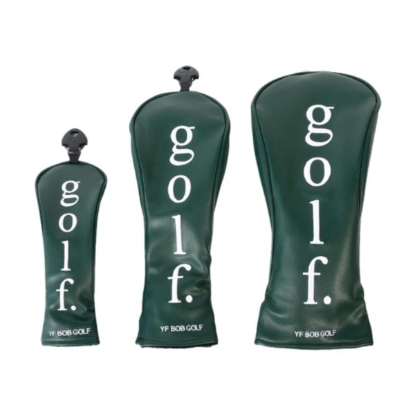 3Pcs Golf Head Cover PU Leather Golf Wood Headcover for Outdoor Adults Gifts Green Online Hot Sale