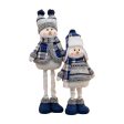 2Pcs Christmas Standing Plush Dolls Figurine Windowsill Xmas Stuffed Snowman Discount