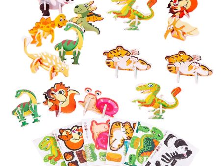 3D Cartoon Puzzles Preschool Smooth Surface Learn Activities Montessori Toys animal For Cheap