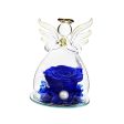 Forever Rose Ornament Elegant Preserved Rose in Glass for Mum Daughter Women blue For Cheap