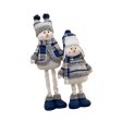 2Pcs Christmas Standing Plush Dolls Figurine Windowsill Xmas Stuffed Snowman Discount