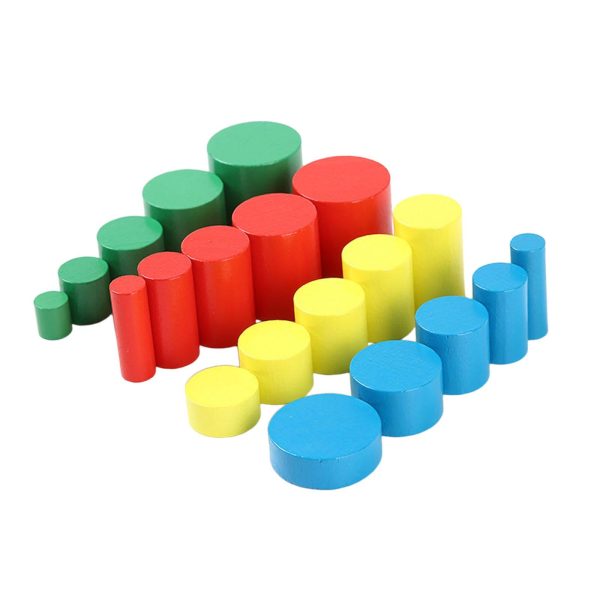 20x Wooden Cylinders Blocks Education Toy for Toddlers 2 3 Year Old Children Sale