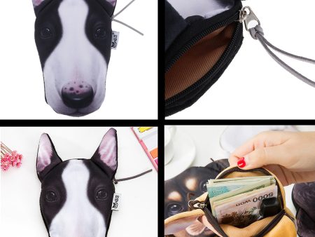 Creative Funny Lifelike Animals 3D Printed Dog Coin Purse Card Bag Wallet 02 Online Sale