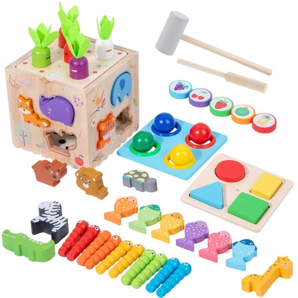 Educational Toy Sorting Education Wooden Sensory Toy for Birthday Girls Boys For Discount