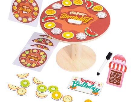 Birthday Cake Making Toy with Fruit Accessories for Children Preschool Gifts Supply