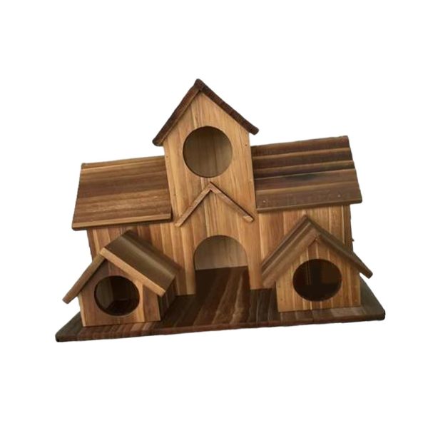 Hummingbird Nest Hanging Hut Outdoor Resting Place Nesting Wooden Bird House For Discount