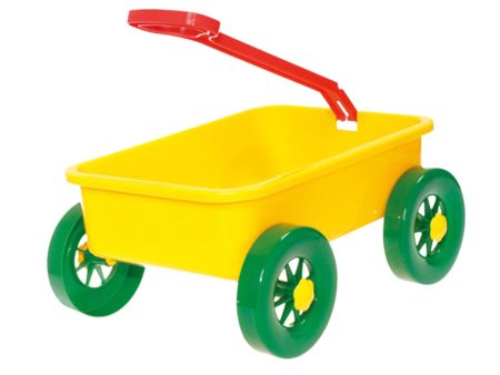 Pretend Play Wagon Toy Beach Activities Pull Car Toy for Indoor Seaside Yard Yellow Online Hot Sale