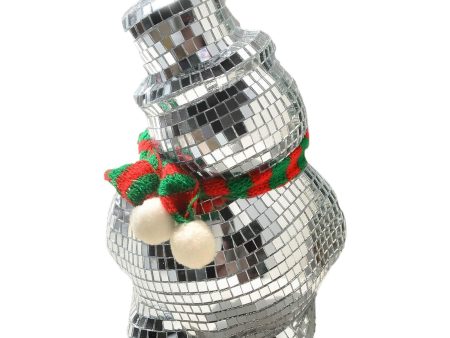 Christmas Snowman Disco Ball Decor Unique Snowman Statue for Bedroom Holiday Fashion