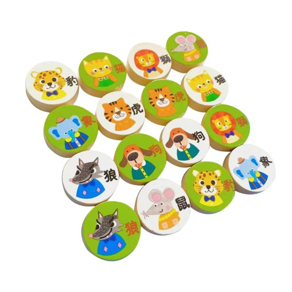 16Pcs Animals Chess Pieces for Matching Memory Game Parent Child Interaction Online now