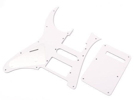 White Pearl Guitar HSH Pickguard Protector Back Cover w  Screws for Ibanze For Cheap