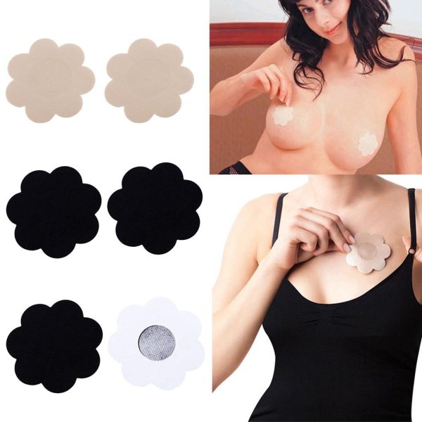 10 Pairs Petal Self Adhesive Pasties Nipple Disposable Cover Sticker Black Online Sale