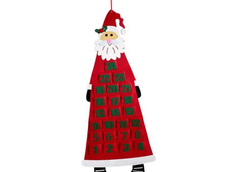 Advent Calendar Christmas Decoration 24 Days for Holiday Room Bedroom Red Santa Claus Online