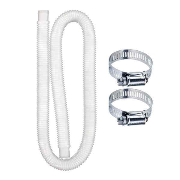 Replacement Hose 32mm Swimming Pool Pump Filter 1.5m Long+2pcs Clamps For Discount