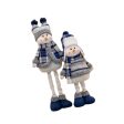 2Pcs Christmas Standing Plush Dolls Figurine Windowsill Xmas Stuffed Snowman Discount