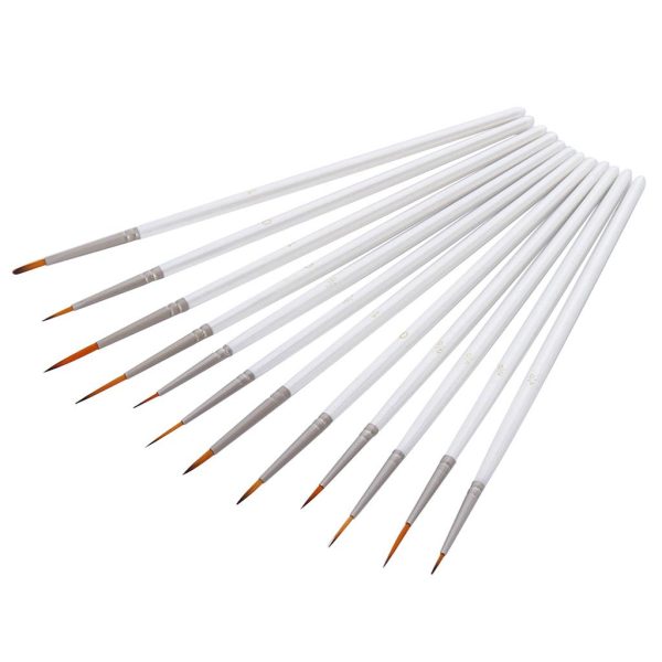 12Pcs Paint Brush Miniature Brushes Perfect for Fine Detailing Art Painting Supply